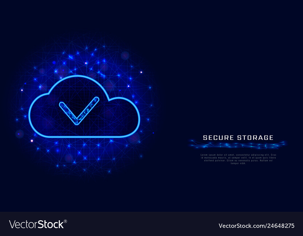 Cloud data storage or computing concept cyber