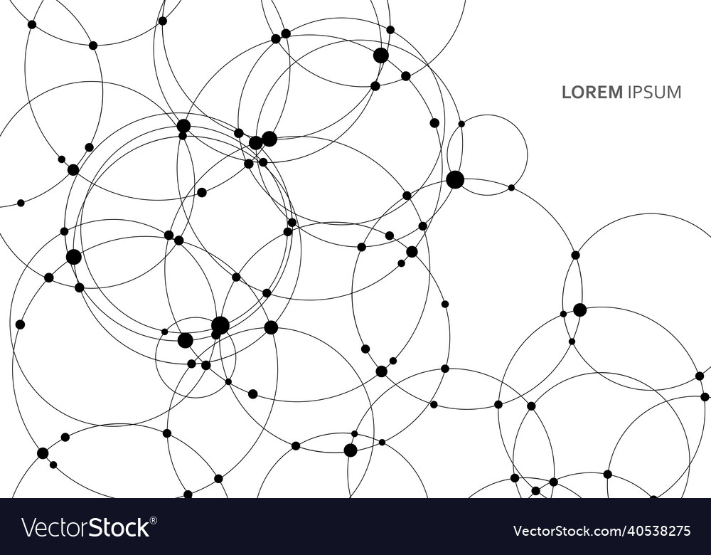 Connected Circles and Dots Background