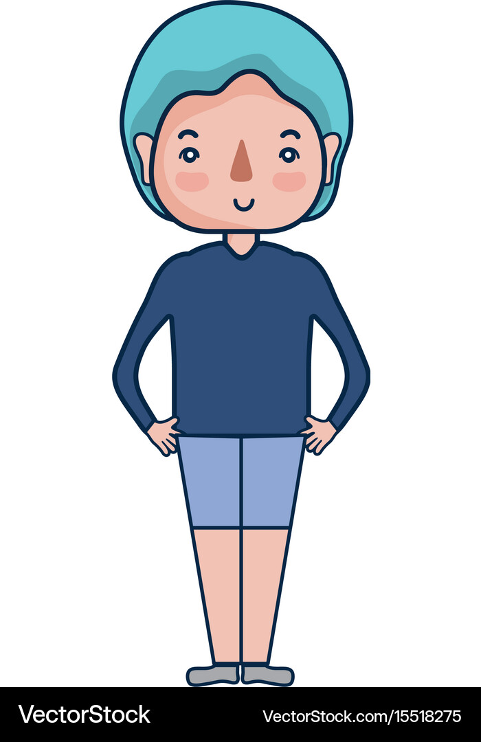 Cute man with hairstyle design Royalty Free Vector Image