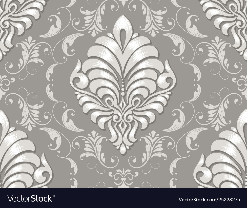 Damask seamless pattern element classical vector image Damask seamless pattern element classical