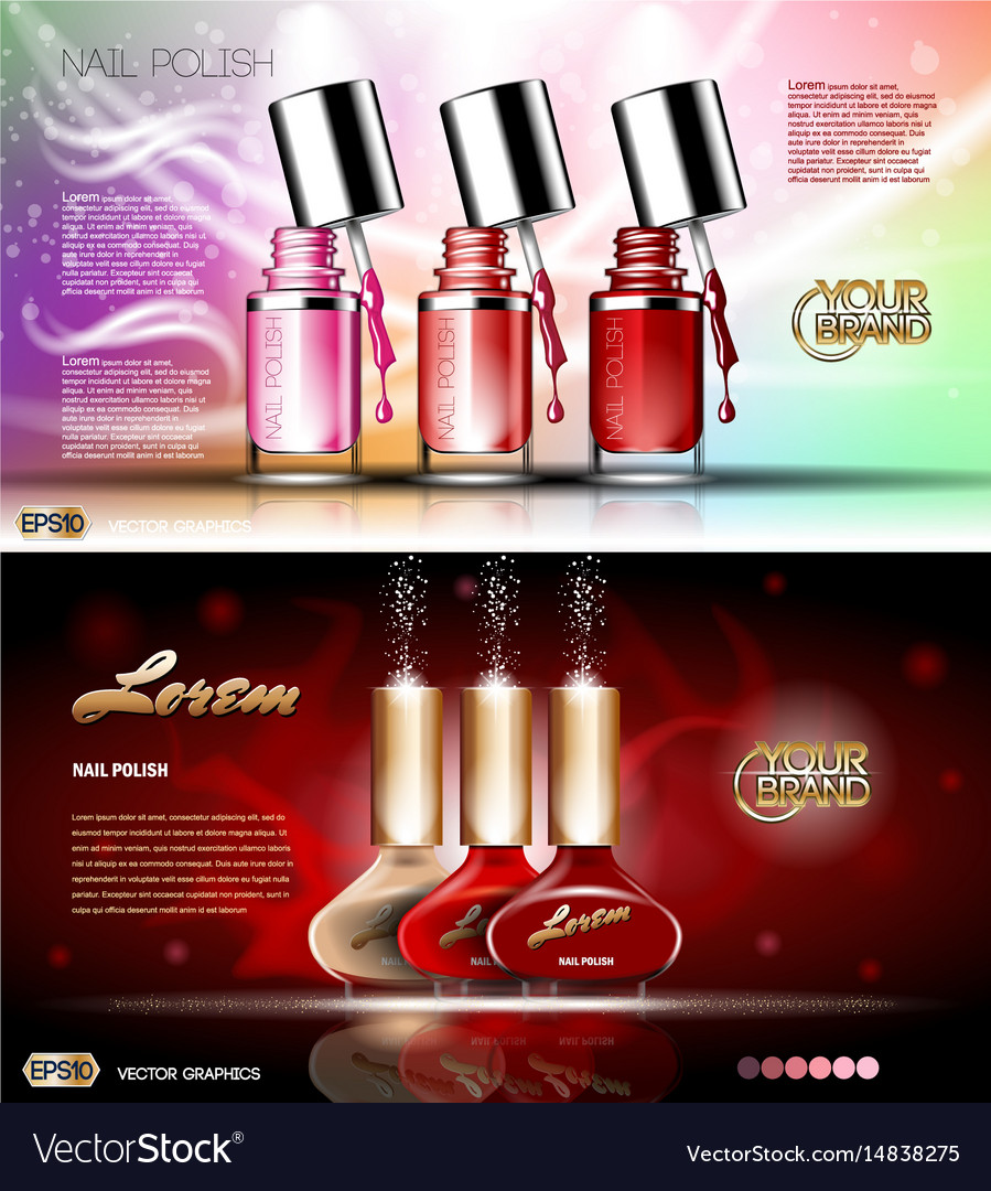 Digital transparent nail polish set