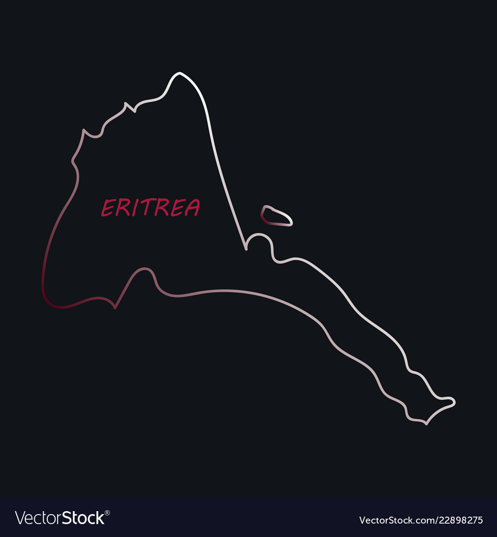 Eritrea map high detailed silhouette isolated