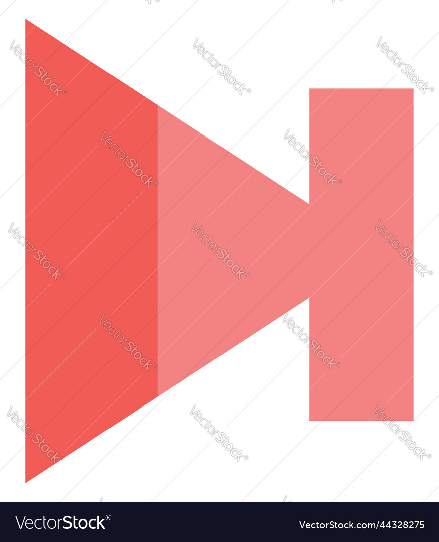 Forward button on a white background