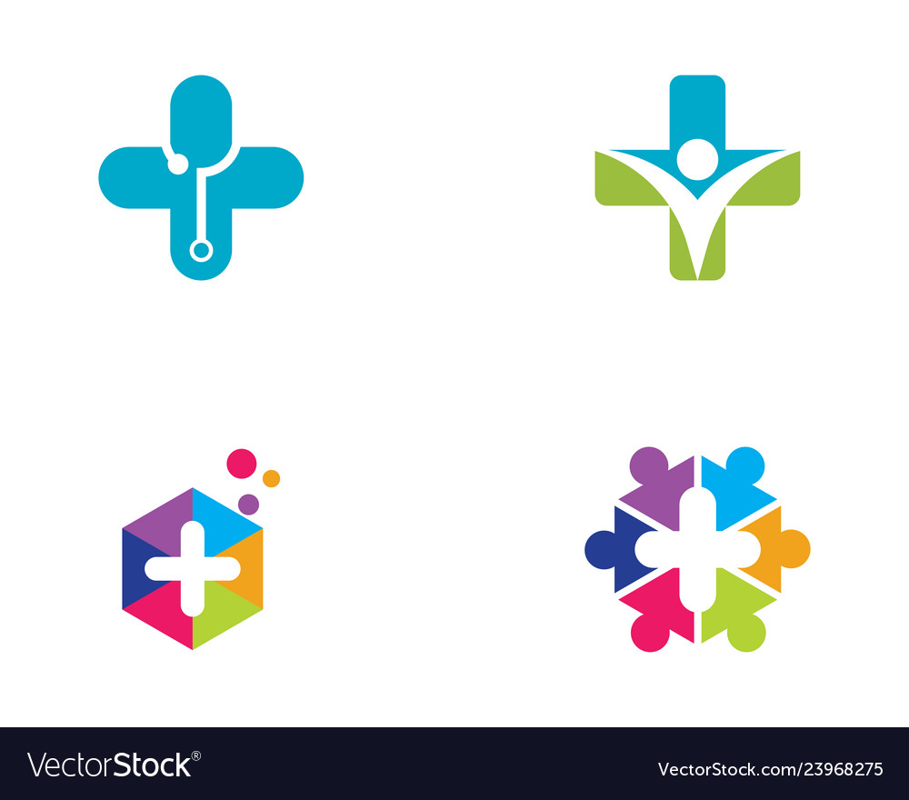 Health medical logo template Vector Image Health medical logo template