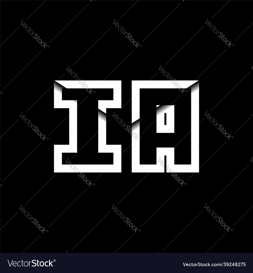 Ia monogram envelope shape style