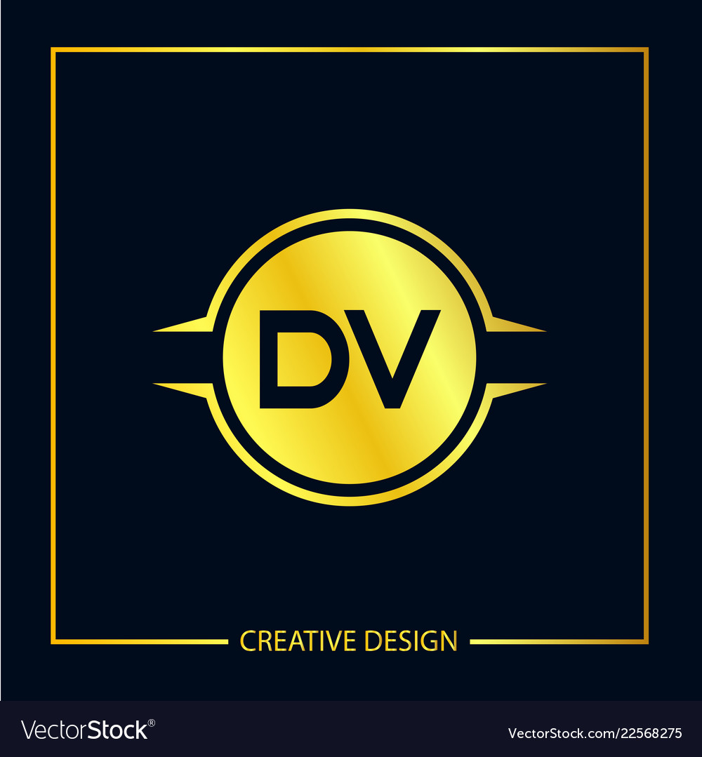 Initial letter dv logo template design