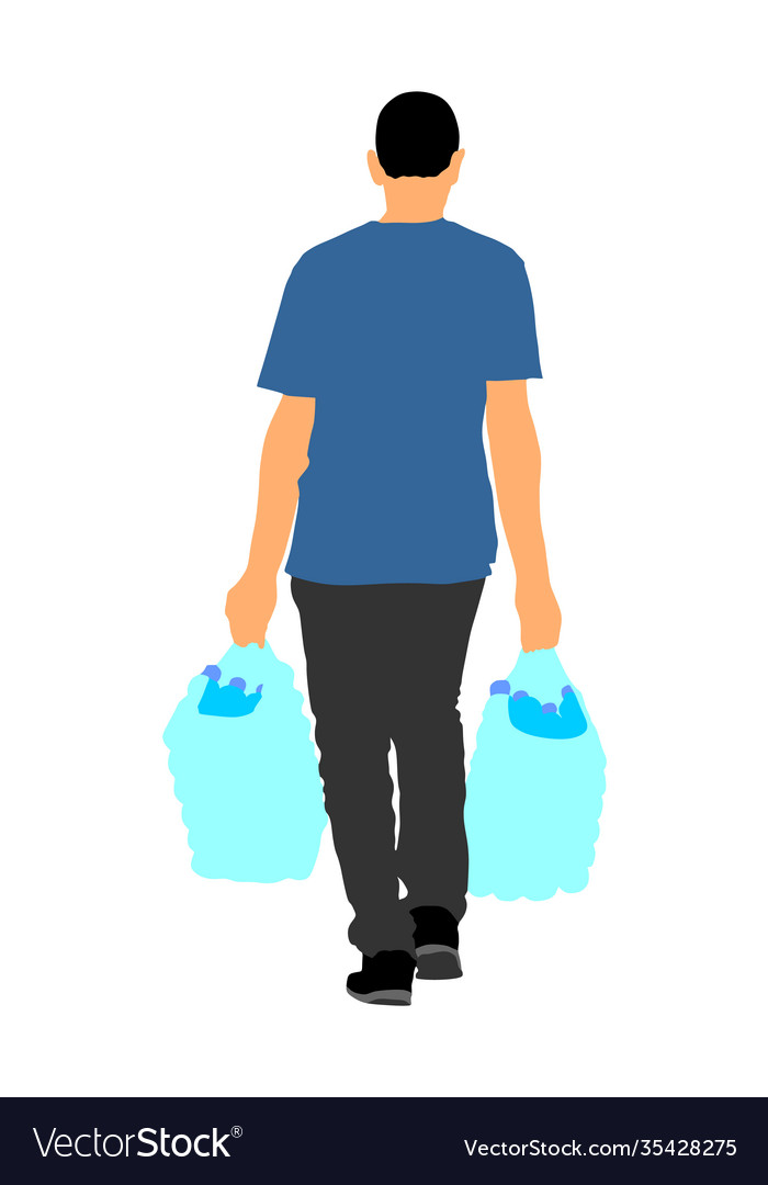 Man carrying boxes goods delivery laborer