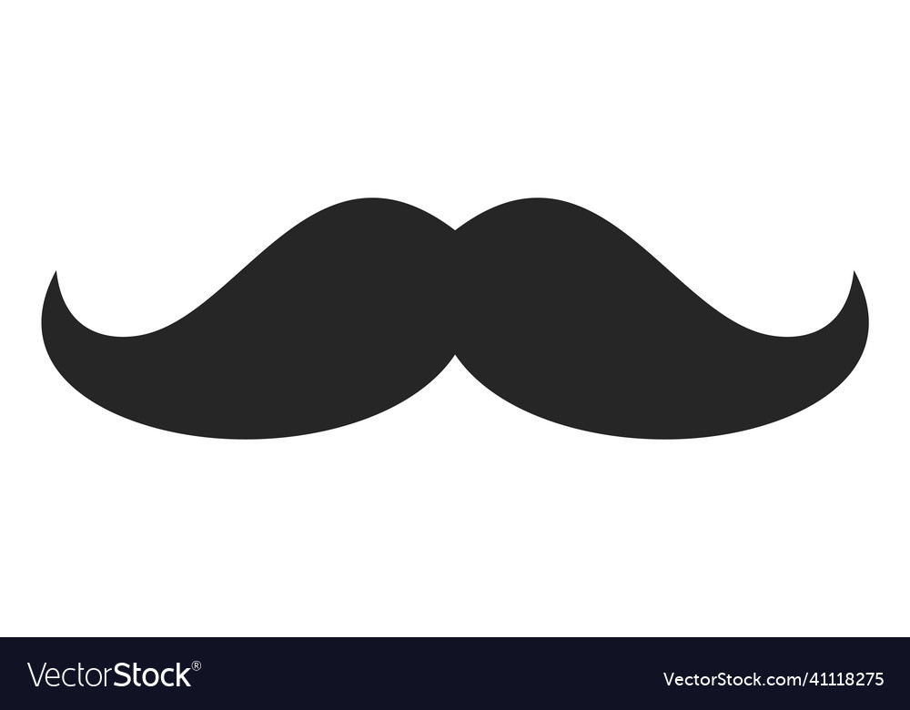 Mustache in retro style barber logo moustache Vector Image