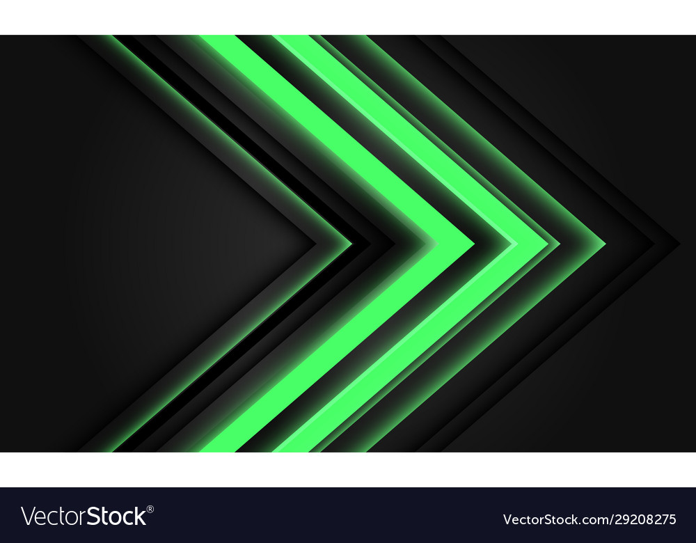 Neon Arrow Direction - Green