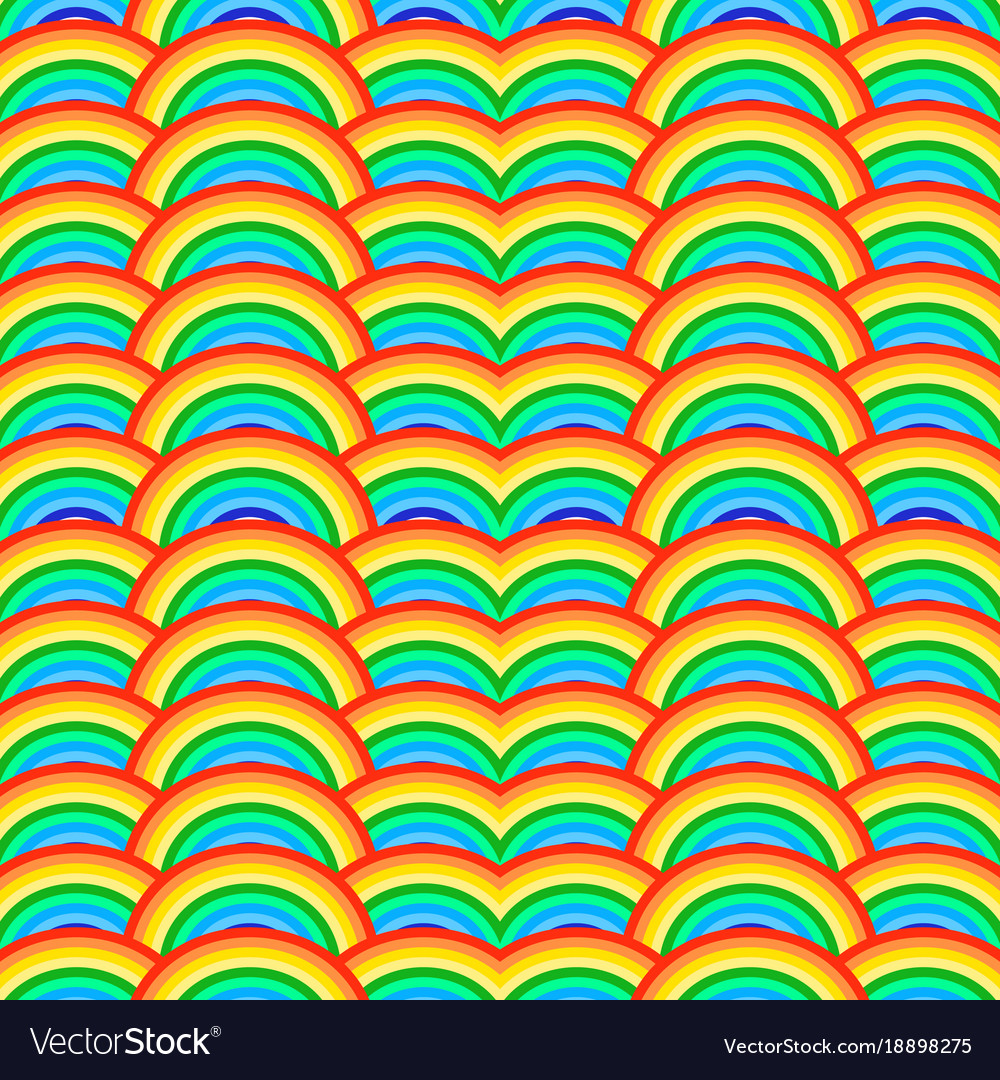 Rainbow background seamless pattern with colorful