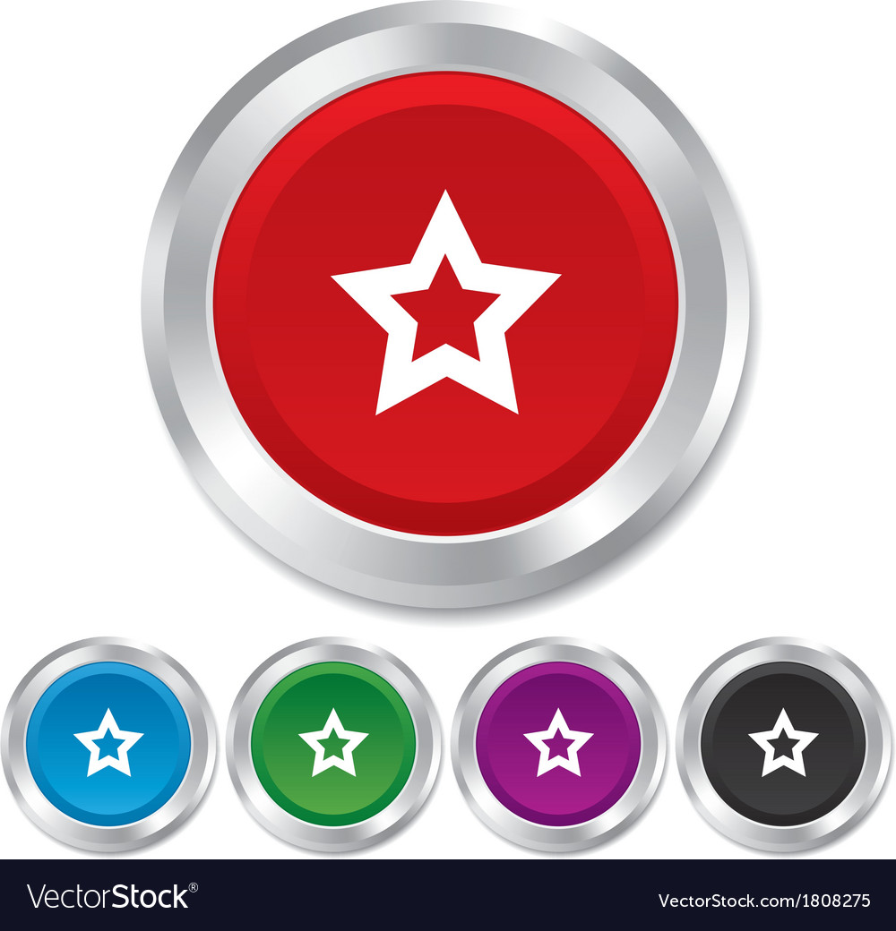 Star sign icon favorite button navigation