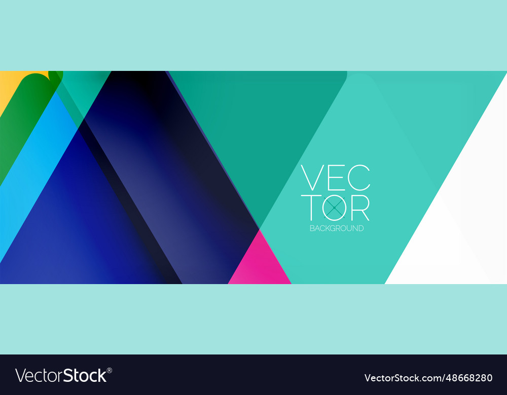 Abstract background color transparent triangles