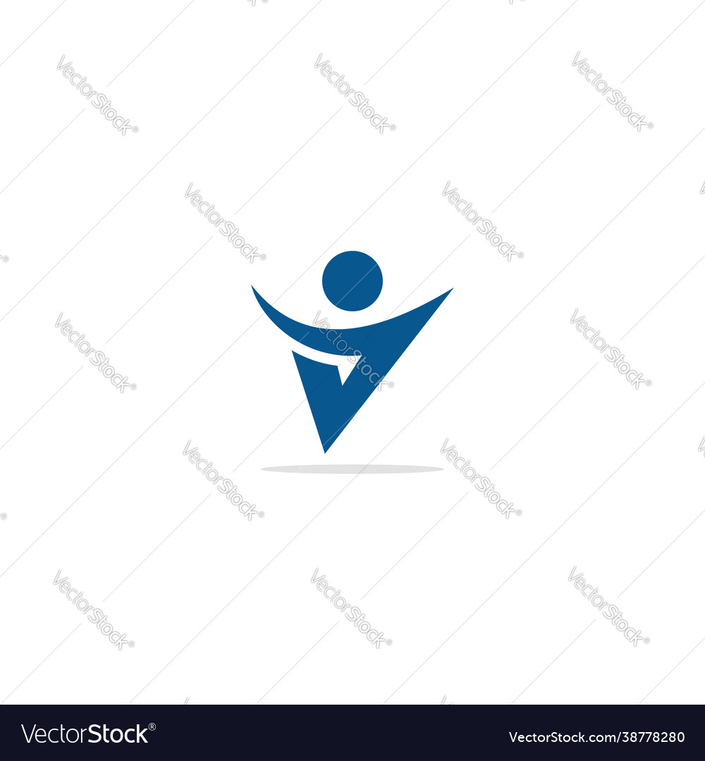 Abstract v monogram winner logo