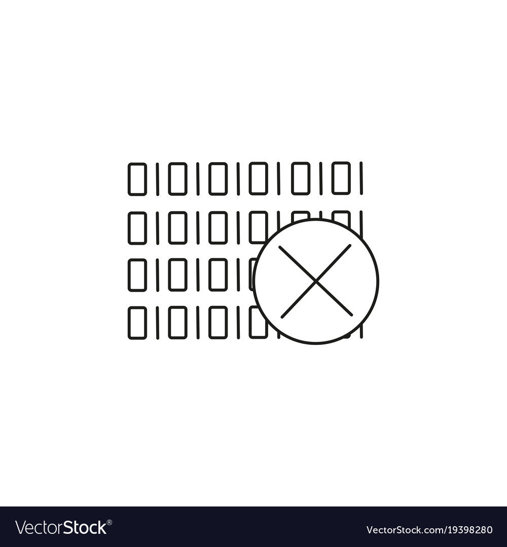 Binary code error icon