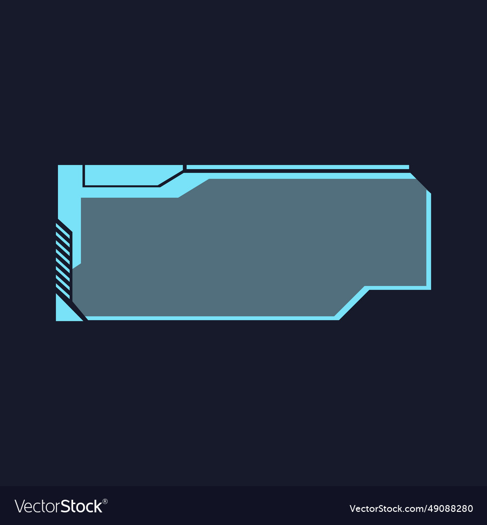 Border hud frame cartoon Royalty Free Vector Image