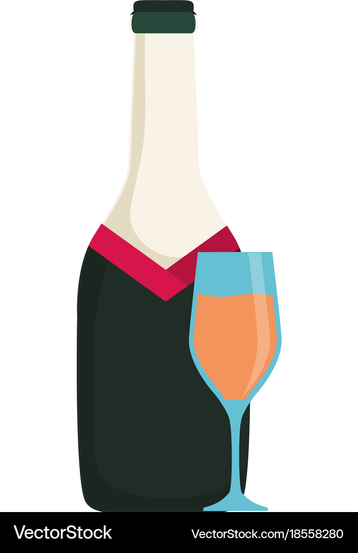 Bottle wine Royalty Free Vector Image - VectorStock