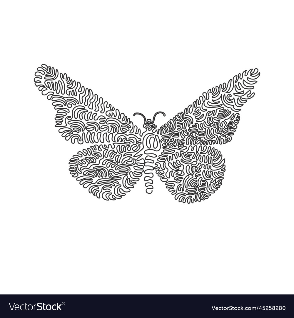 Continuous curve one line drawing of adorable vector image Continuous curve one line drawing of adorable