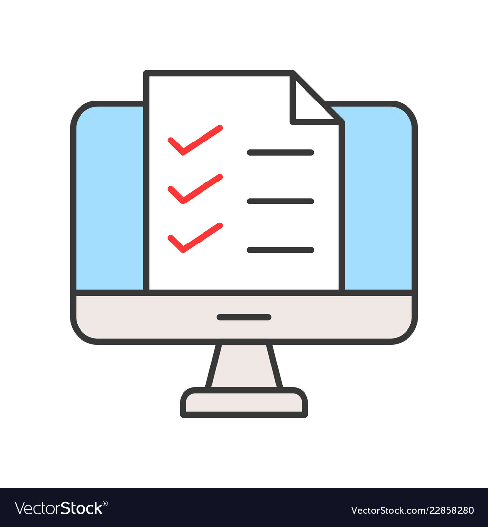 Document on computer desktop screen education