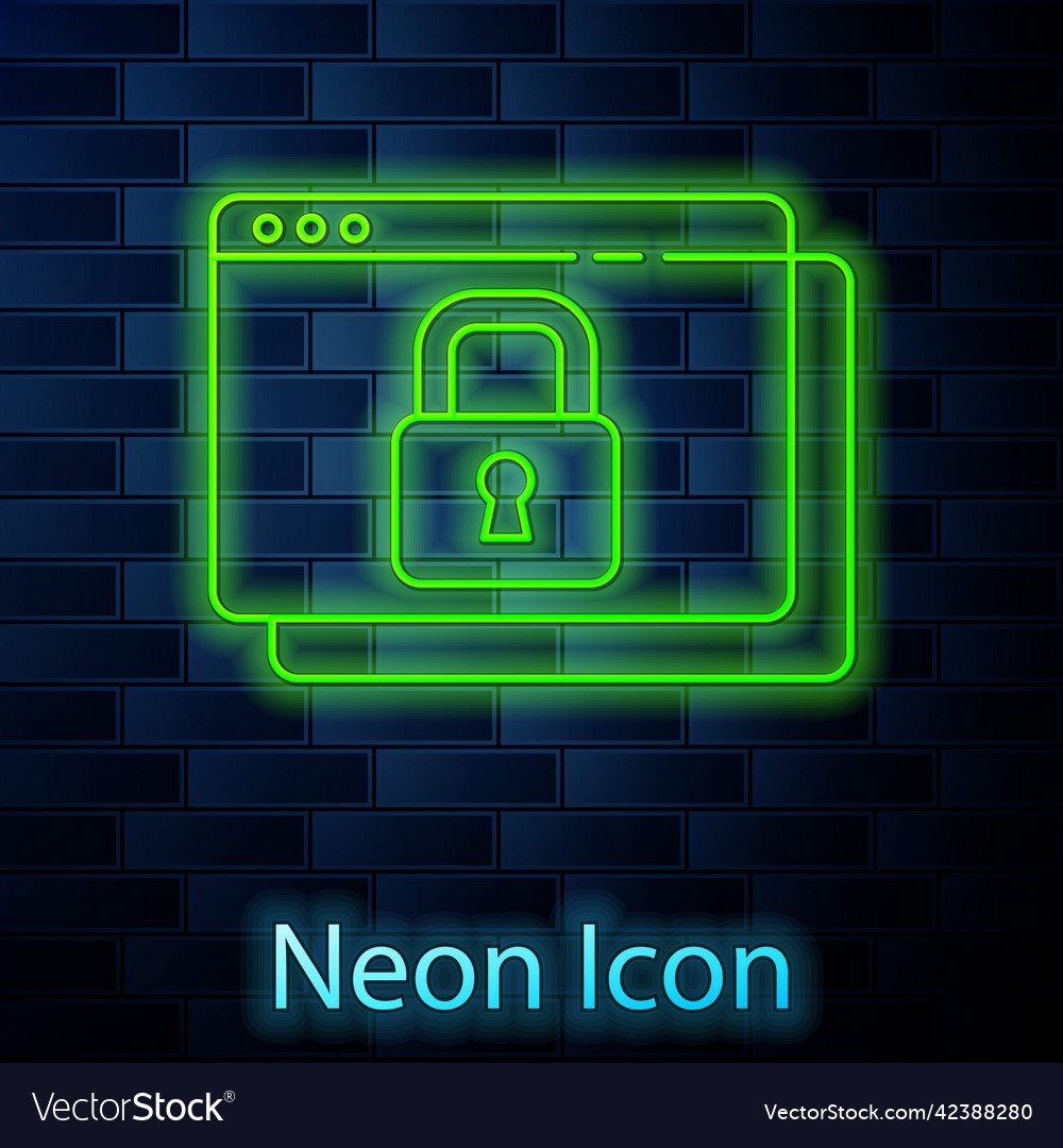 Glowing neon line secure your site with https ssl vector image Glowing neon line secure your site with https ssl