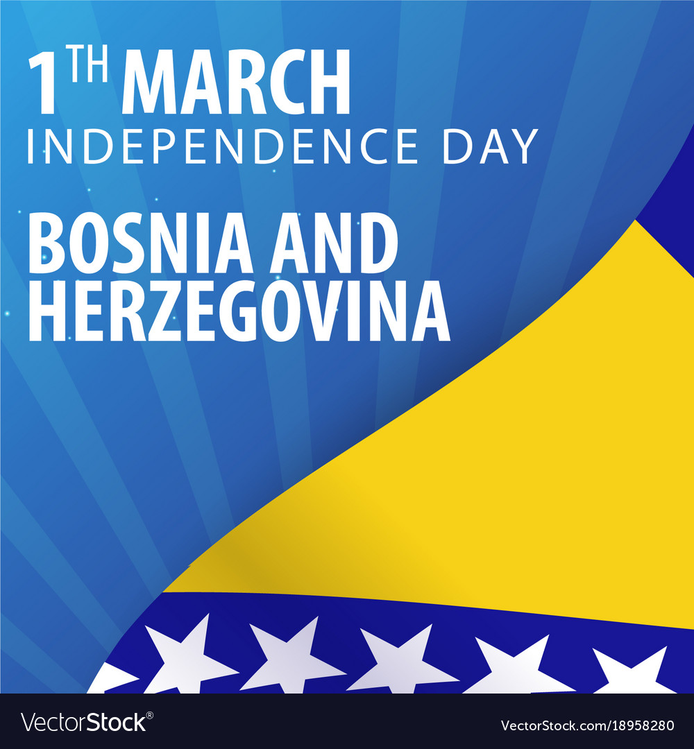 Independence day of bosnia and herzegovina flag Vector Image