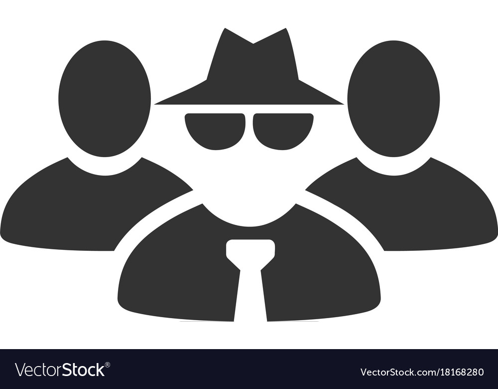 Mafia people group flat icon