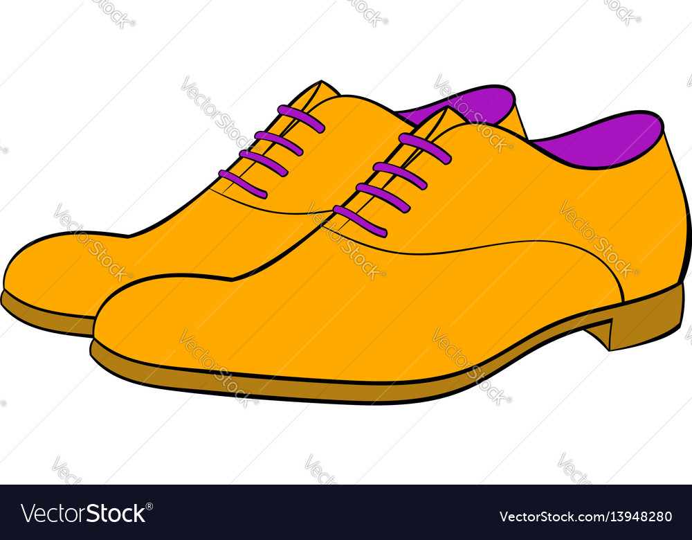 Men shoes icon cartoon Royalty Free Vector Image