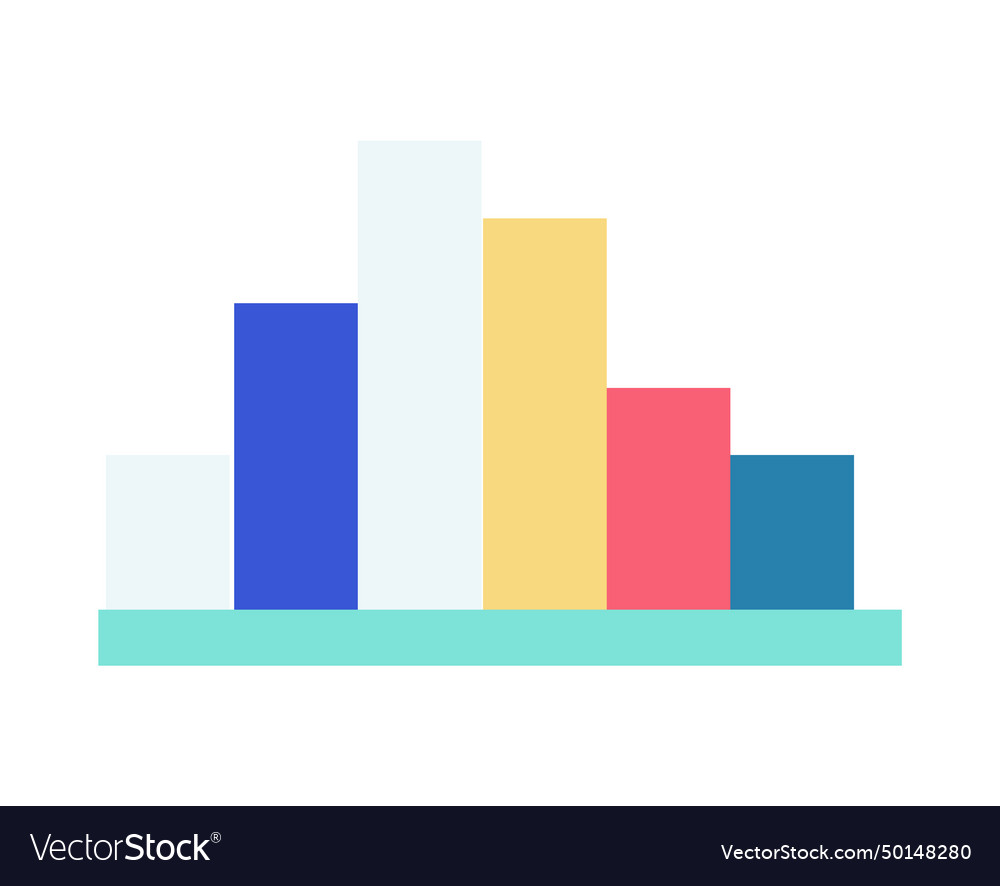 Minimalist bar chart simple vector image Minimalist bar chart simple