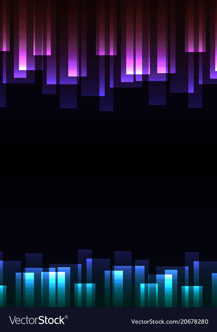 Rainbow stripe overlap in dark background
