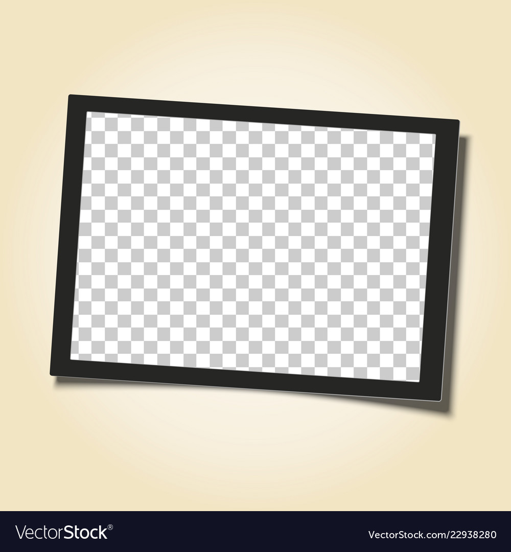 Retro frame with black border and transparent