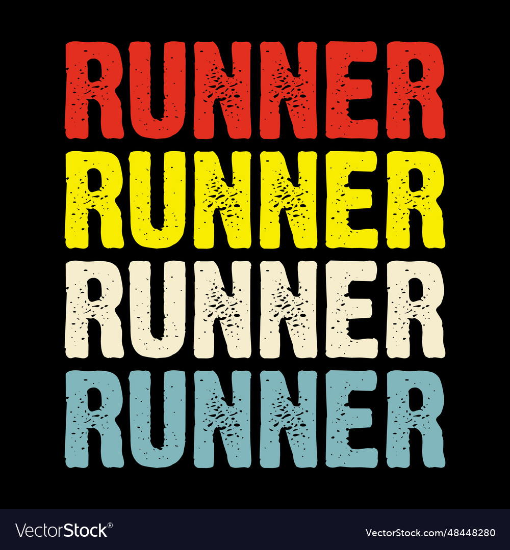 Runner marathoner running t-shirt design