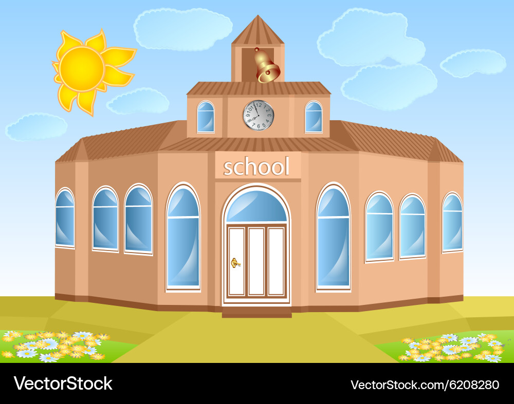 School building Royalty Free Vector Image - VectorStock