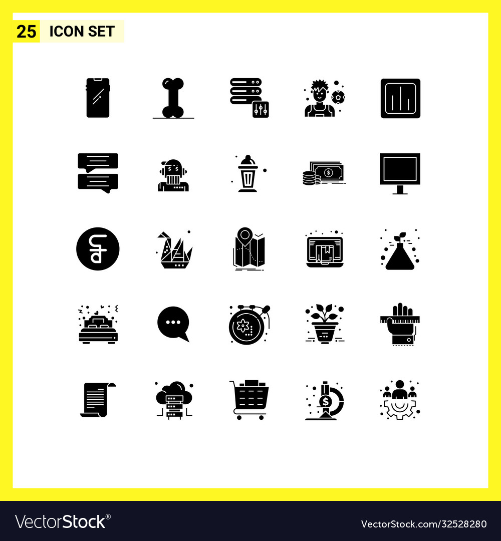 Set 25 solid glyphs on grid for graph