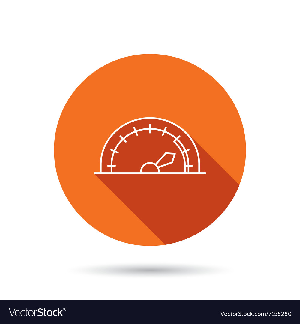 Speedometer icon speed tachometer with arrow