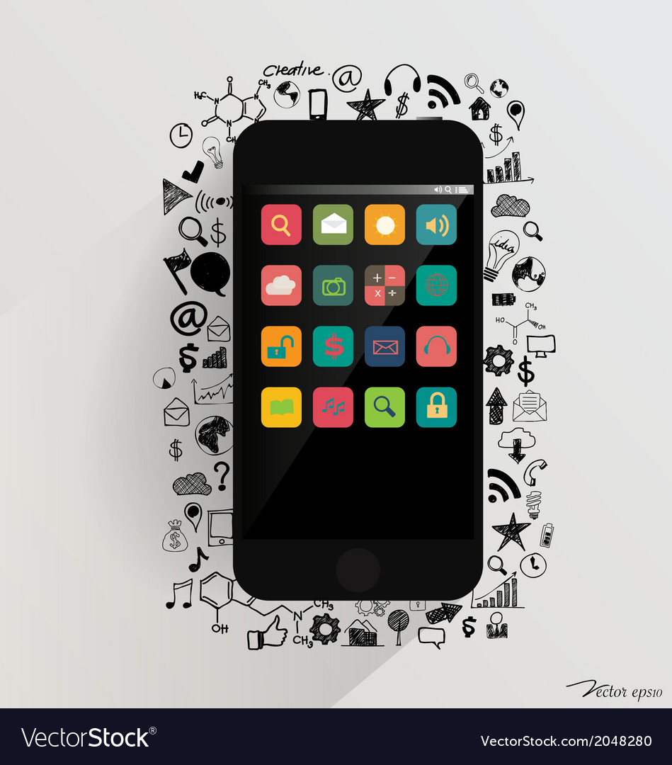 Touchscreen device with application icon