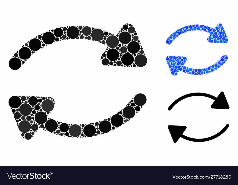 Update composition icon round dots vector image Update composition icon round dots