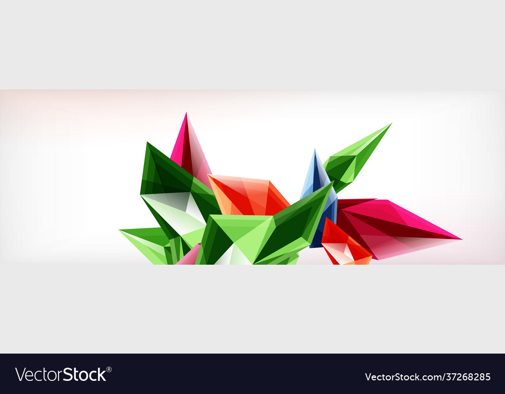 3d triangles and pyramids abstract Vector Image 3d triangles and pyramids abstract