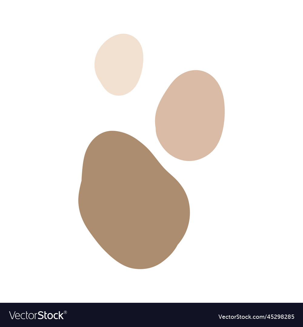 Abstract boho random blob shapes simple hand vector image Abstract boho random blob shapes simple hand