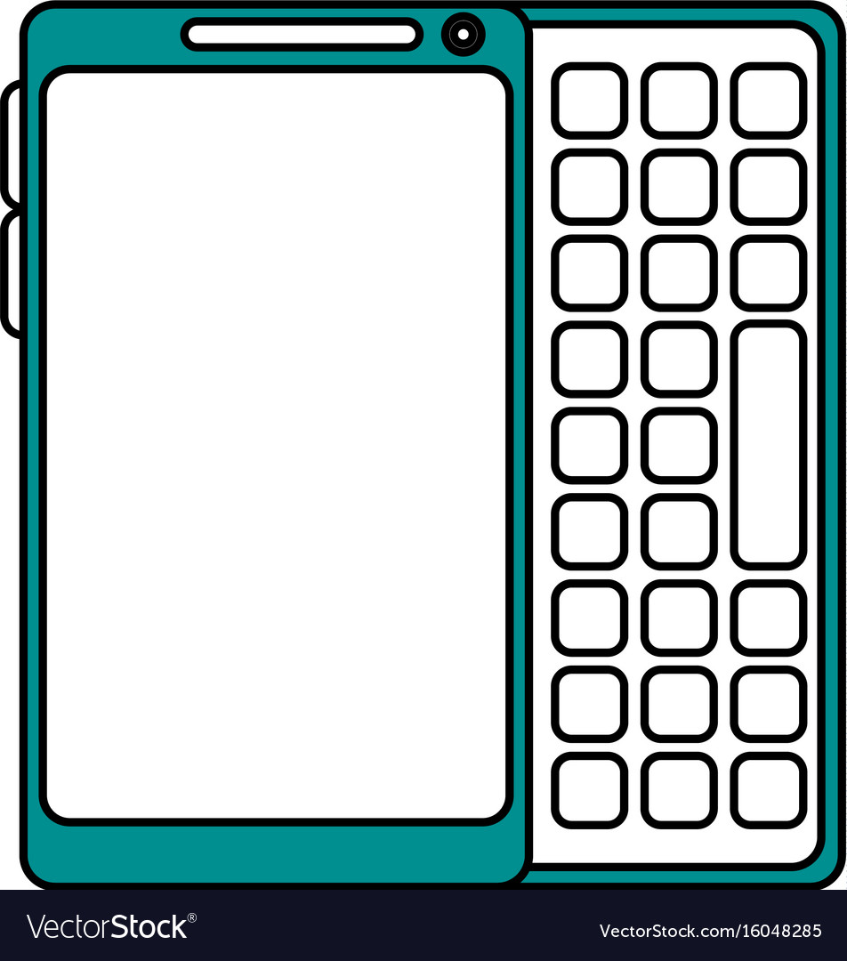 Blank screen cellphone with buttons icon image