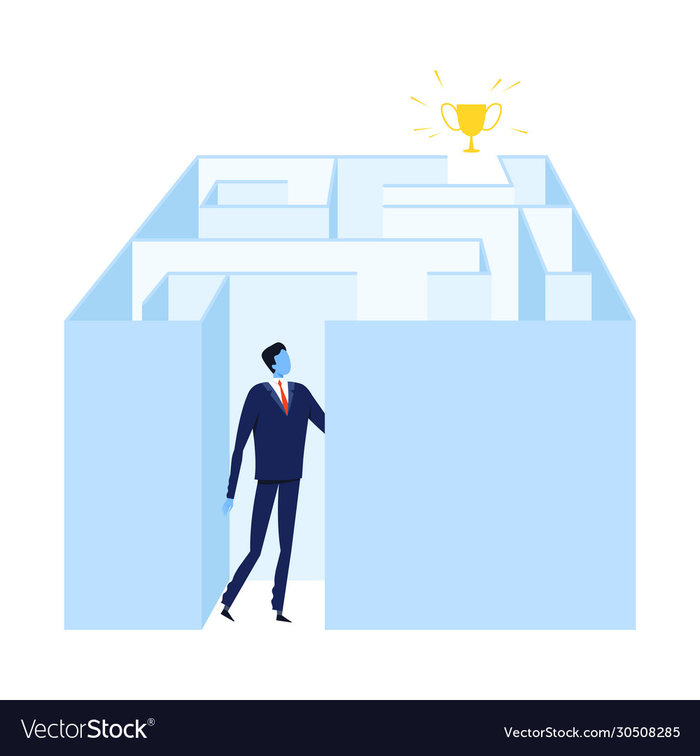 Businessman finding solution solving problems