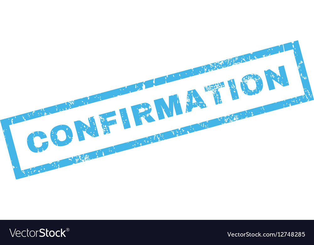 Confirmation Rubber Stamp Royalty Free Vector Image