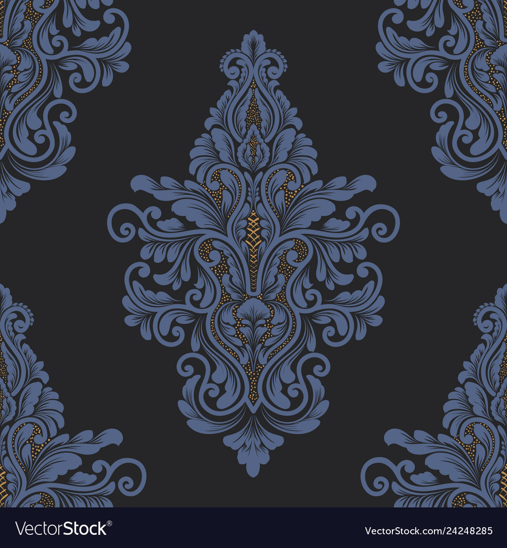 Damask seamless pattern element classical vector image Damask seamless pattern element classical