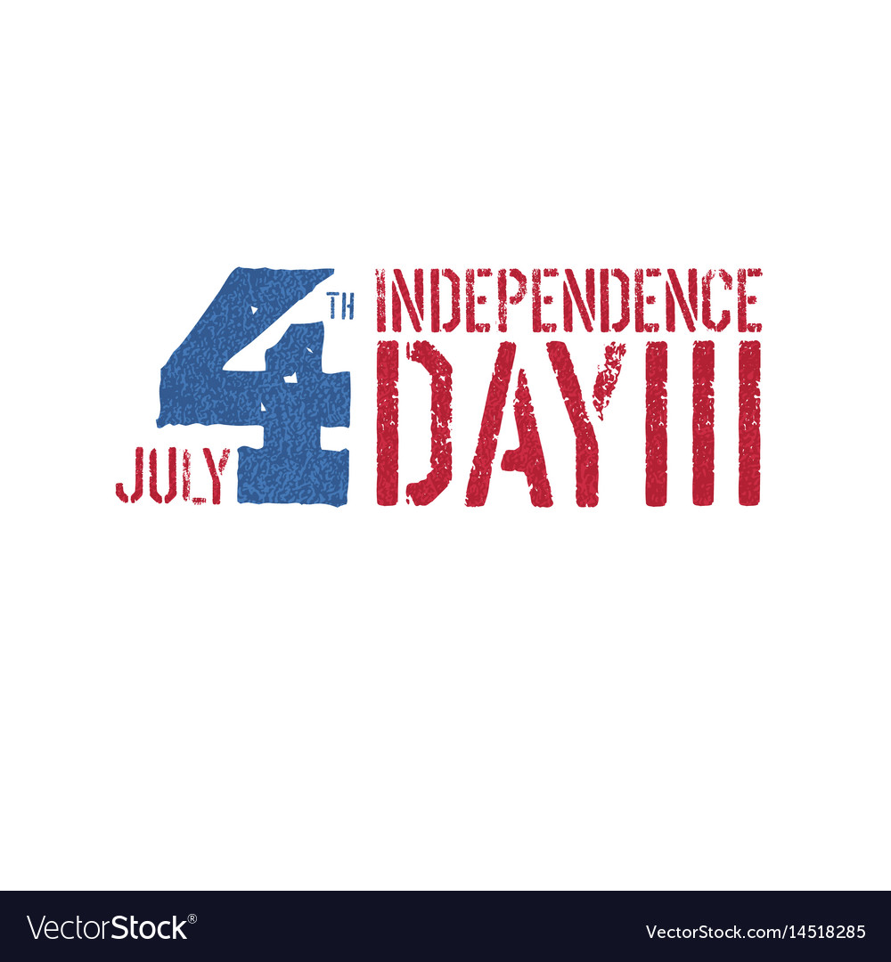 Independence day 4th july logotype patriotic Vector Image