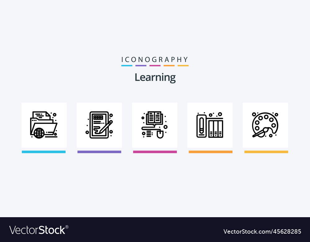 Learning line 5 icon pack including tutorial