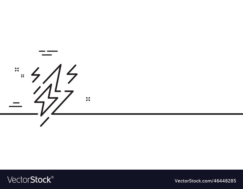 Lightning bolt line icon flash electric energy Vector Image