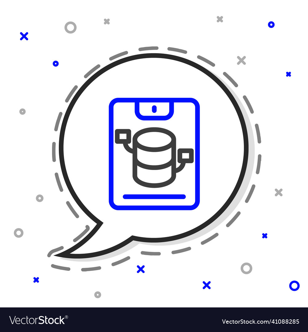 Line server data web hosting icon isolated Vector Image Line server data web hosting icon isolated