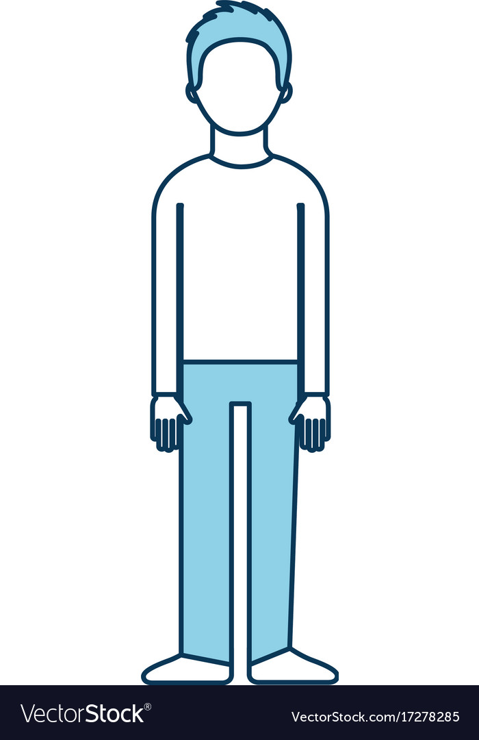 Male avatar cartoon standing character man Vector Image