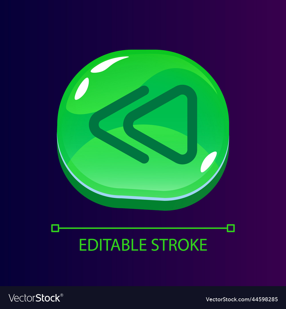 Player Control glänzende ui-Taste mit linearem Symbol