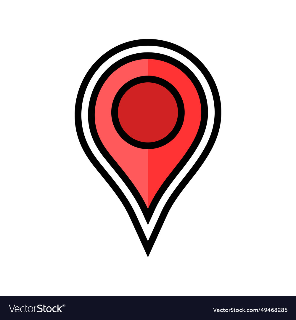 Pointer red map location color icon