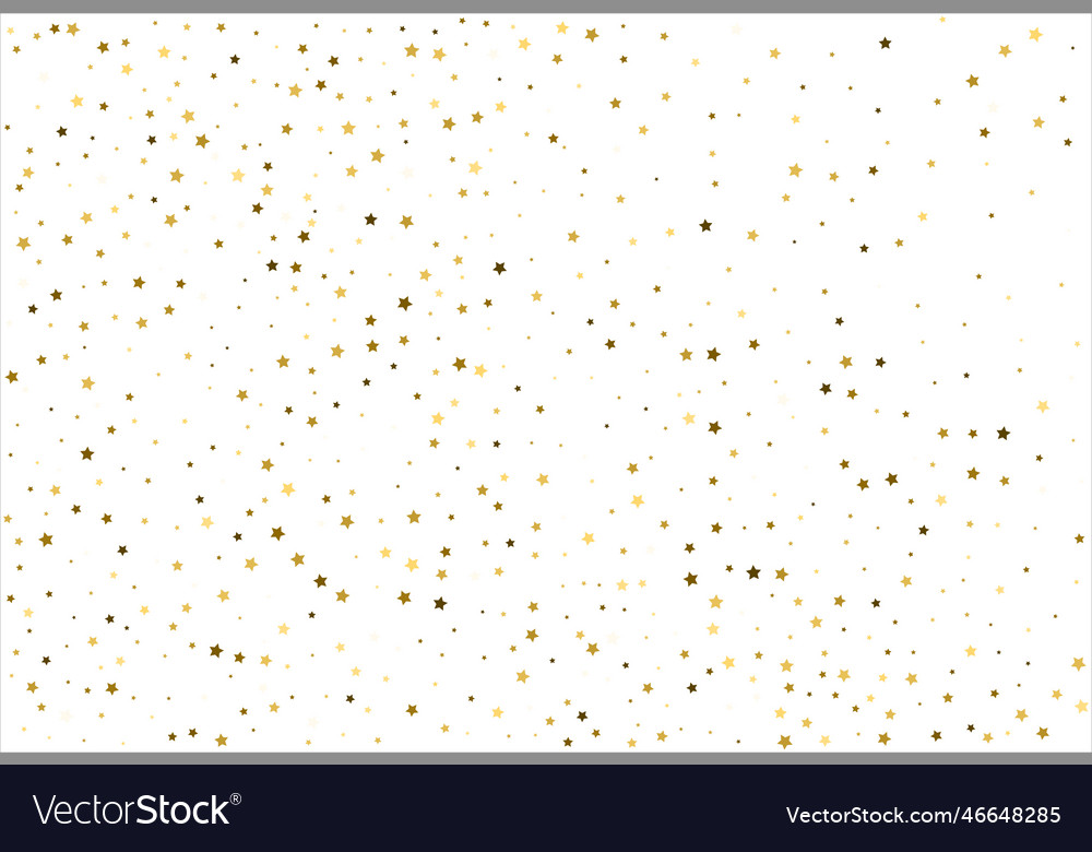 Random falling gold stars on white background Vector Image