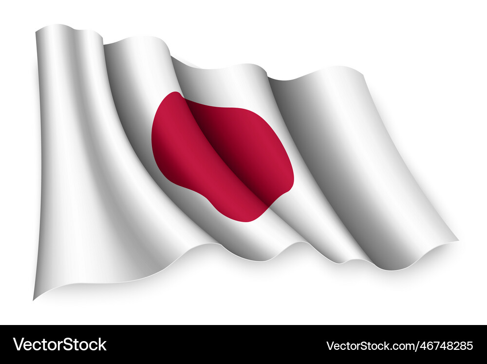 Realistic waving flag Royalty Free Vector Image